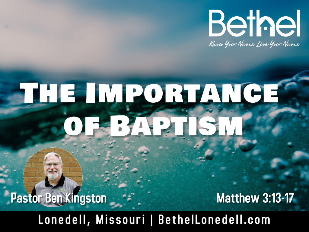 The importance of baptism