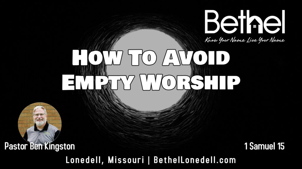 How to avoid empty worship