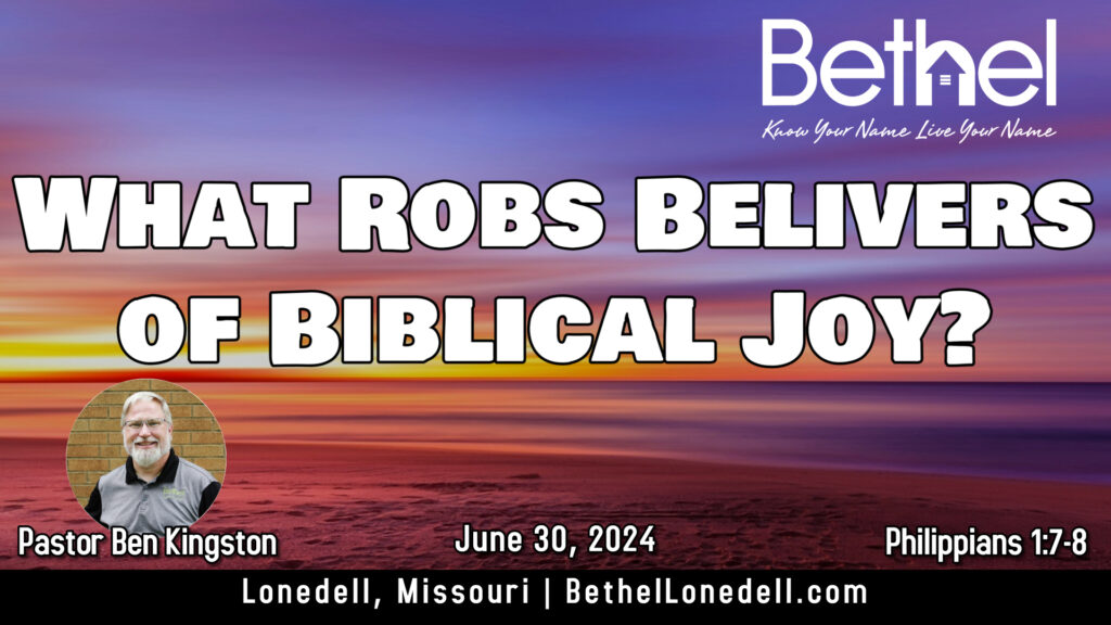 What Robs Believers of Biblical Joy?