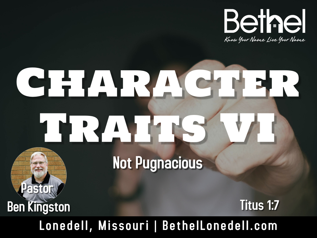 Character Traits 6: Not Pugnacious