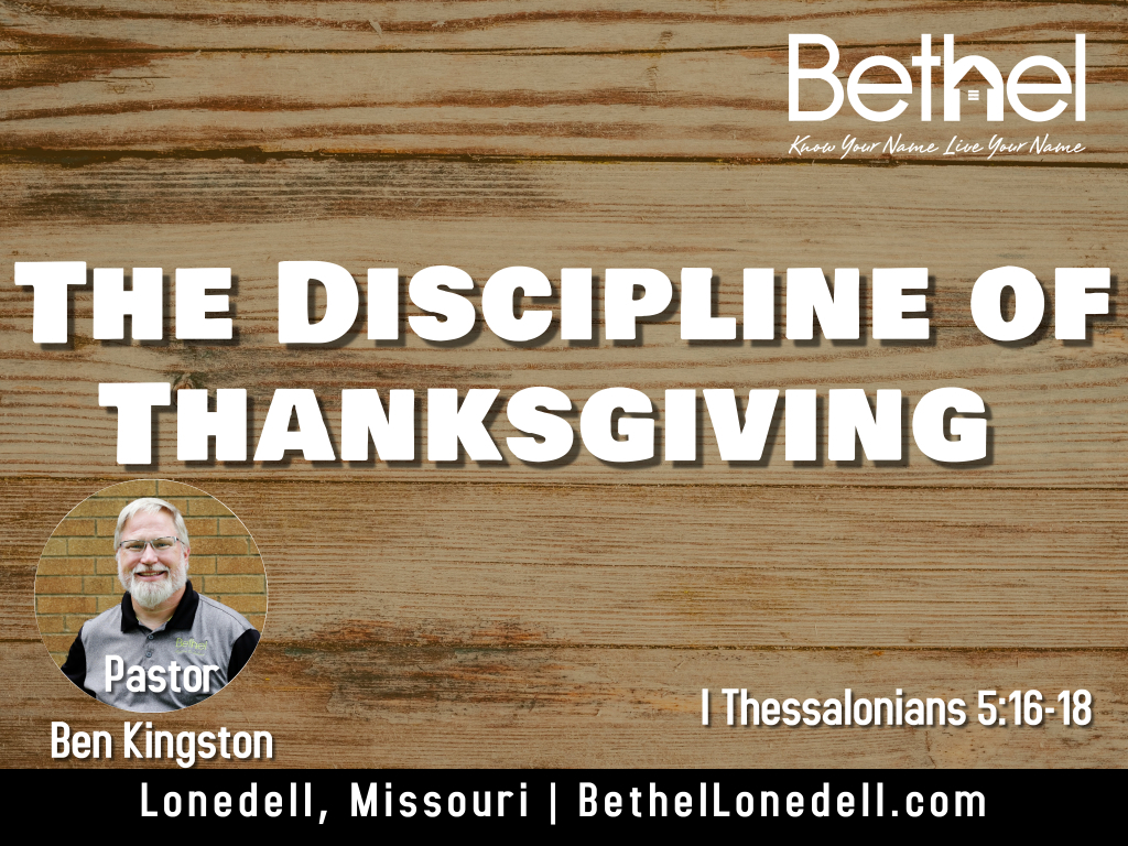 Discipline of Thanksgiving