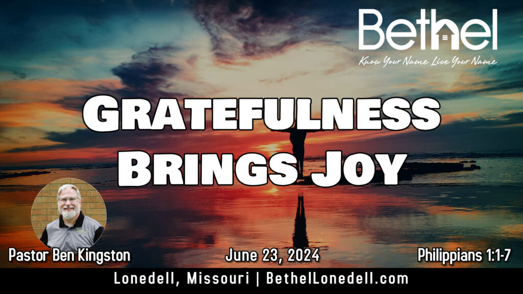 Gratefulness Brings Joy