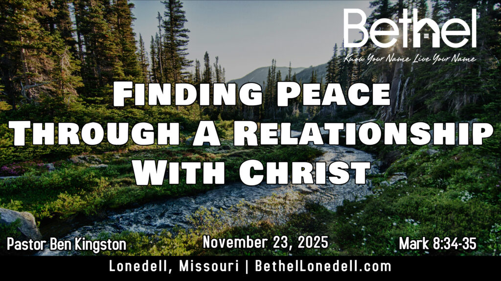 Finding peace through a relationship with Christ.